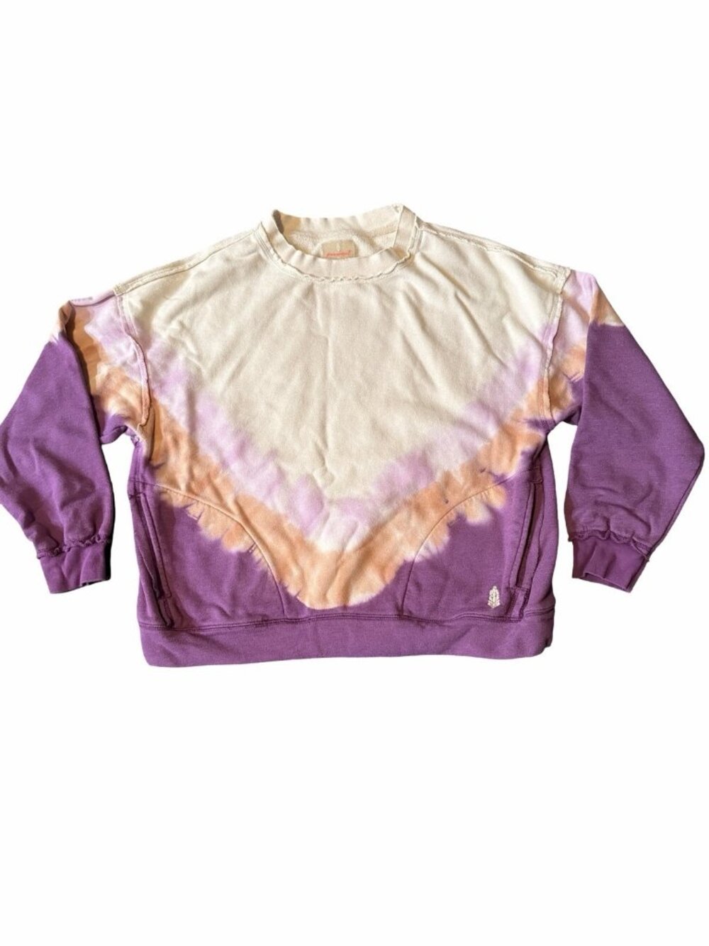 FP Movement Free People Ombre Metti Crew Sweatshirt Chamoix Purple Tie Dye Cozy - Picture 2 of 8